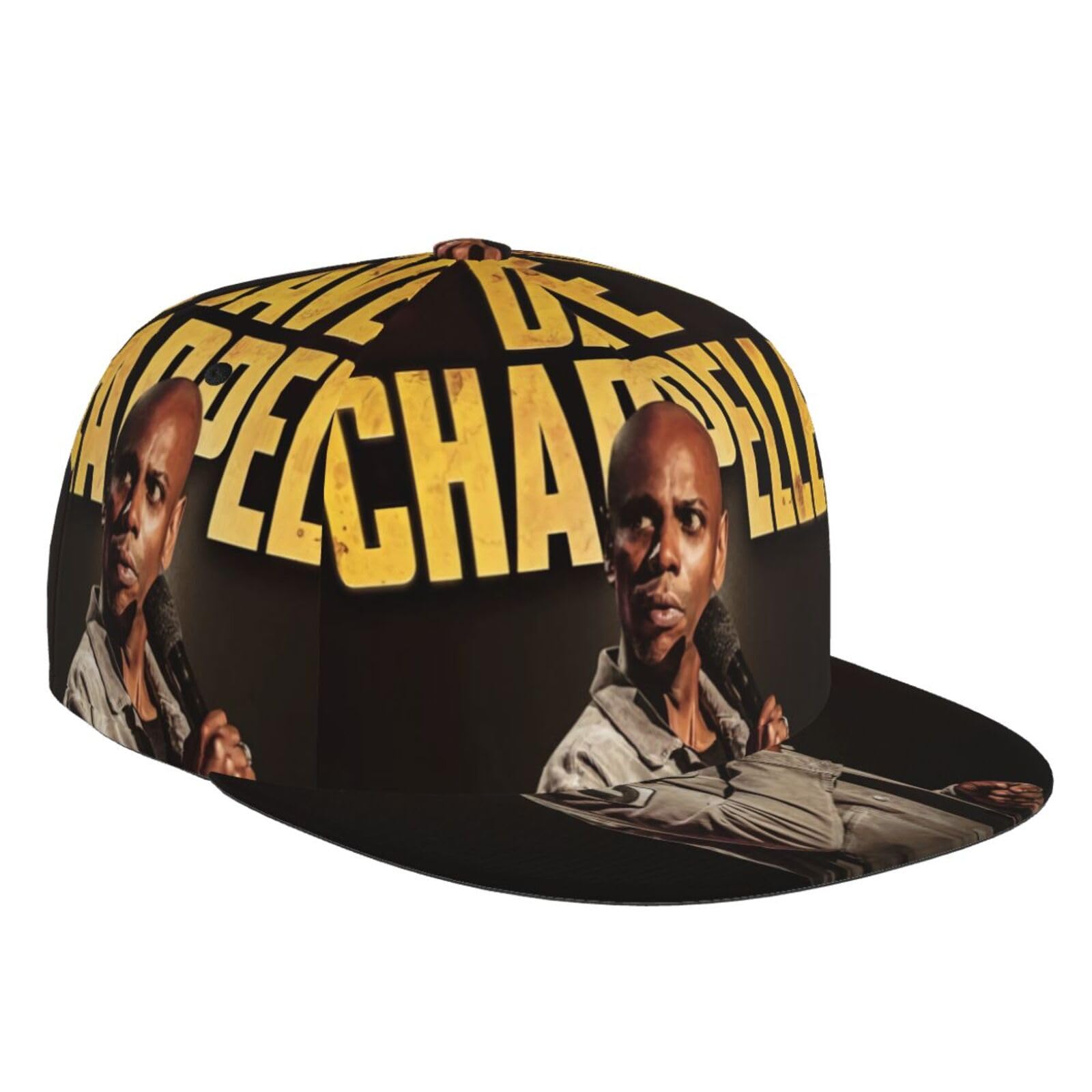 Reginald C KidderDave Actor Chappelle Hat Flat-Brimmed Baseball Cap Dad Ball Hat Snapback Hip Hop Cap for Men and Women Black