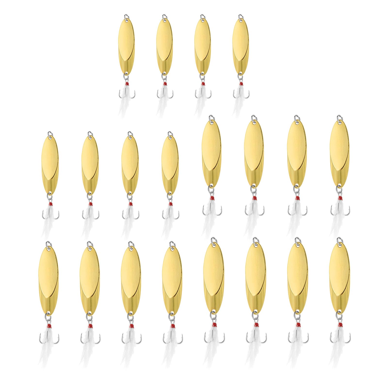 PATIKIL Fishing Spoons 1/4 oz 3/8 oz 1/2 oz 3/5 oz 3/4 oz