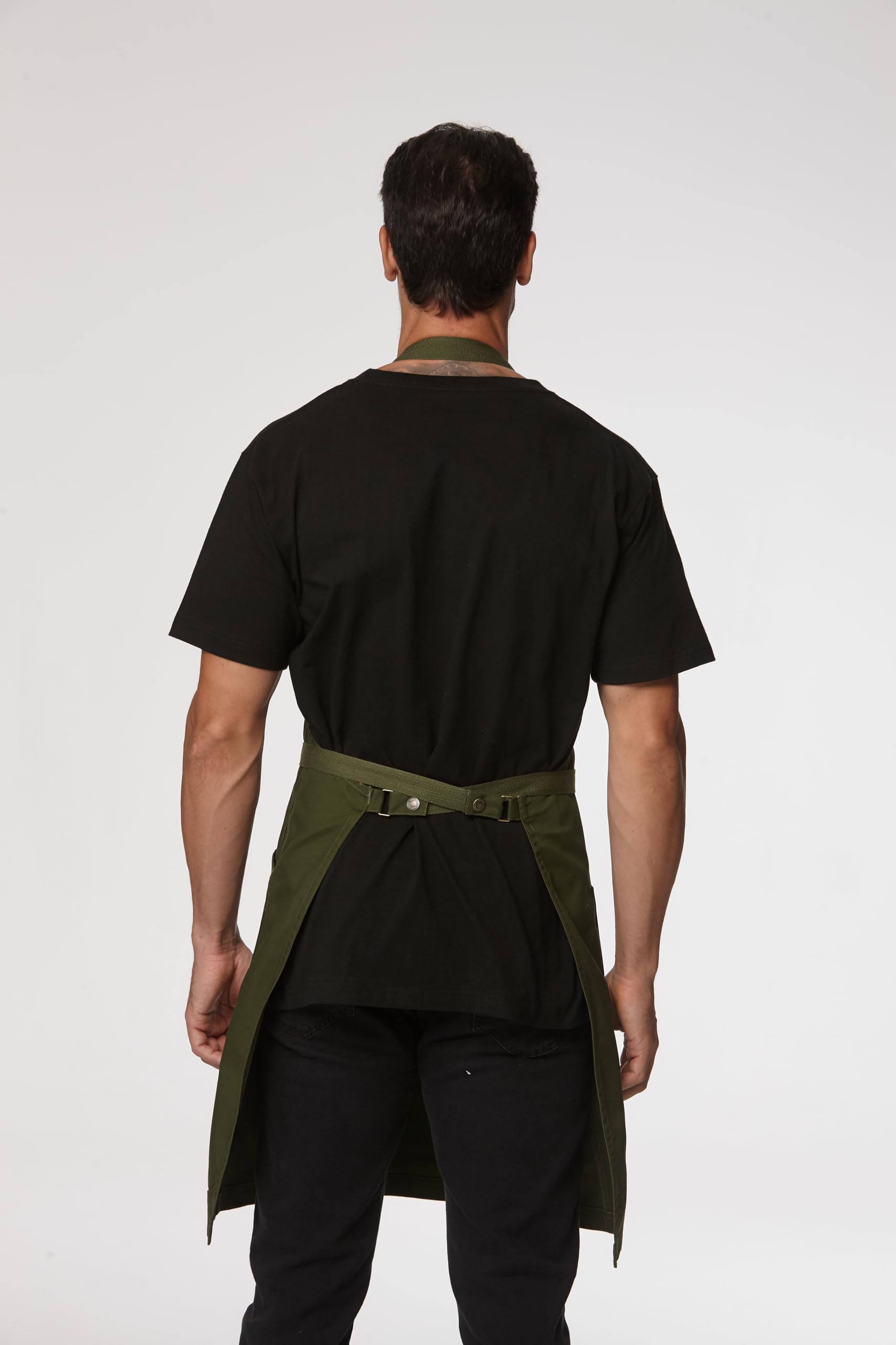 Grembiule da cucina regolabile con tasche, resistente, impermeabile, grembiuli professionali per uomo e donna, 4251GB
