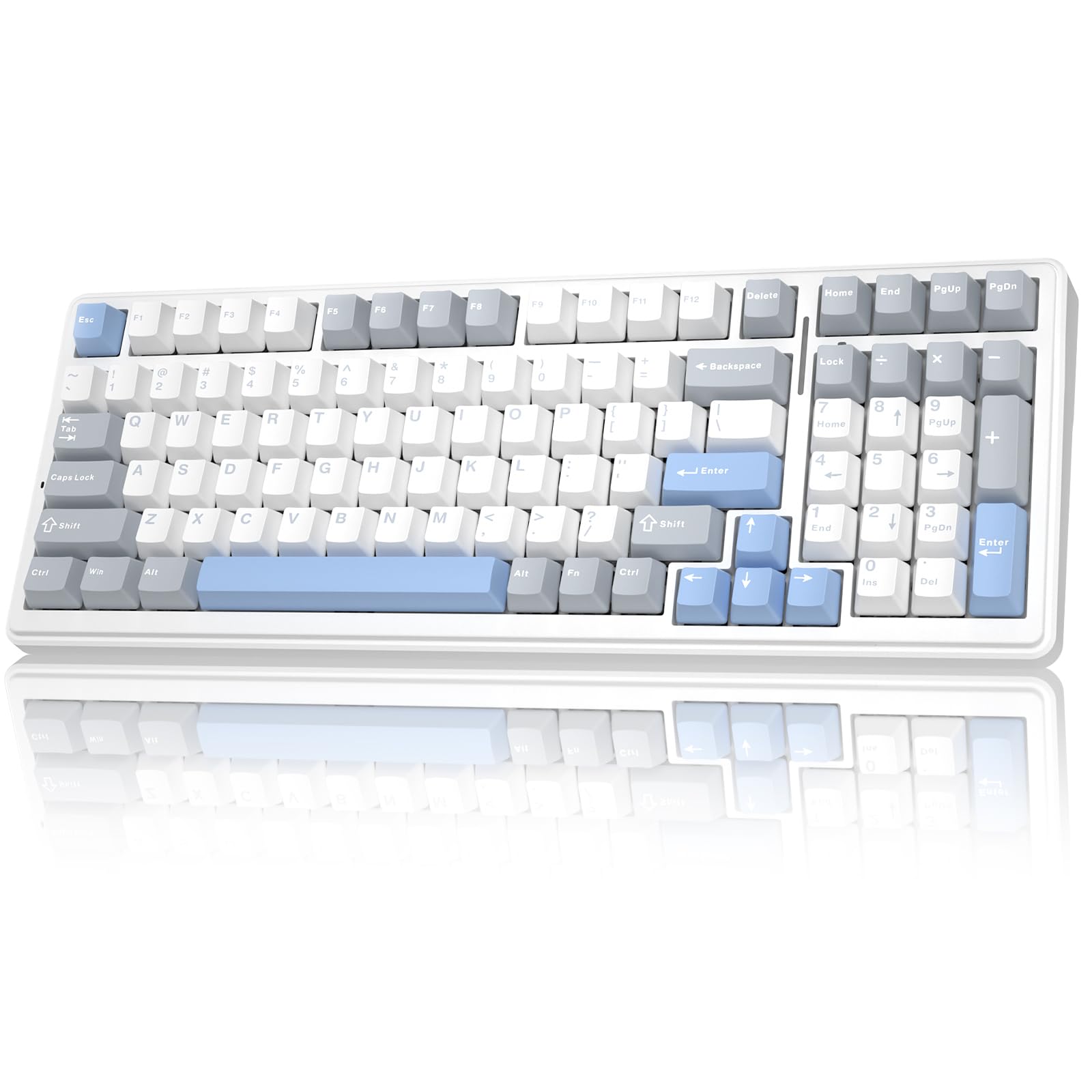 AULA F99 Wireless Mechanical Keyboard-Silent Version Triple-Mode BT5 0 2 4GHz USB-C Gasket Mounted Hot Swappable Keyboard with