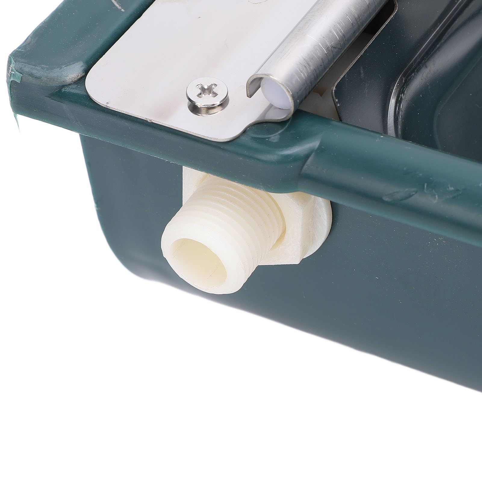 SIXRUN Ciotola Automatica per Acqua Potabile per Animali, Abbeveratoio in Acciaio Inossidabile ABS per Bestiame di Mucca, Capra, Cavallo, Forniture per Animali Domestici, Distributore (verde scuro)