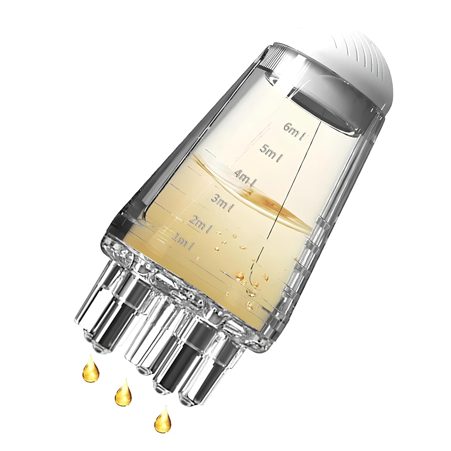 MR.JV 1PCS Hair Oil Applicator Comb – Smooth Root Comb with 10ML Scale Control, Anti-Leak Design for Scalp Oil & Anti-Hair Loss Lotion – Ideal for Salon Care and Oily/Greasy Hair