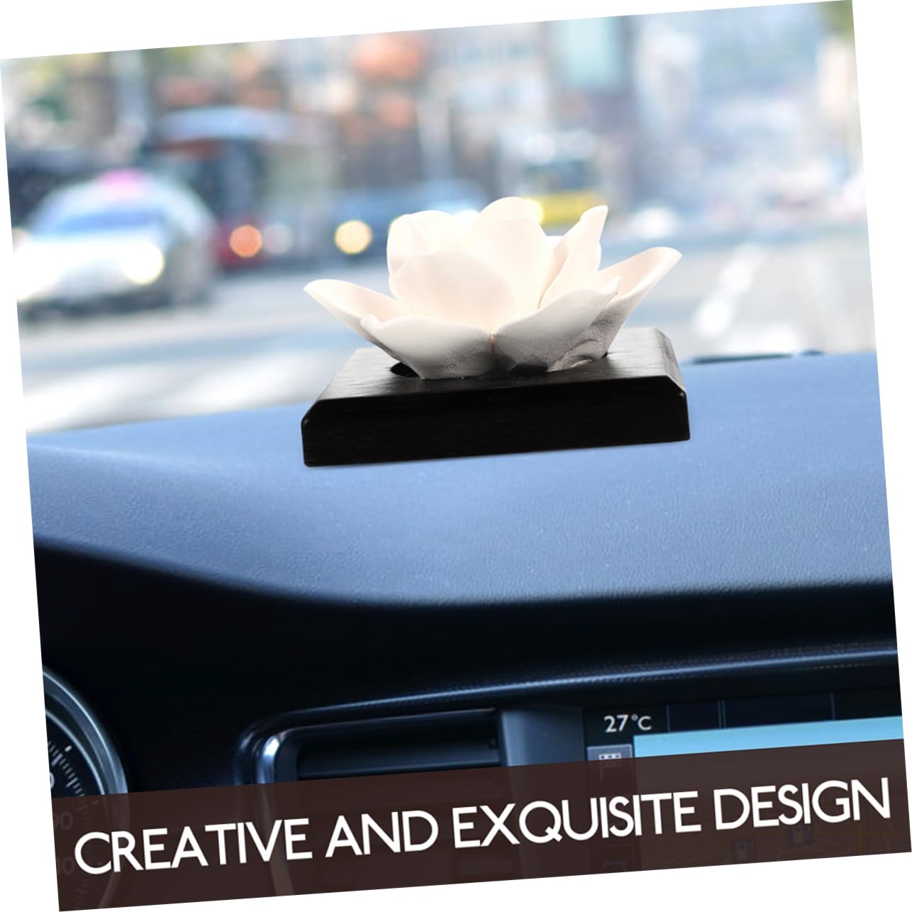 LIFKOME Diffusore Passivo di Oli Essenziali per Auto in Ceramica e Gesso, 2 Pezzi, Mini Profumatore Affidabile per Aromaterapia in Spazi Piccoli e Soggiorno