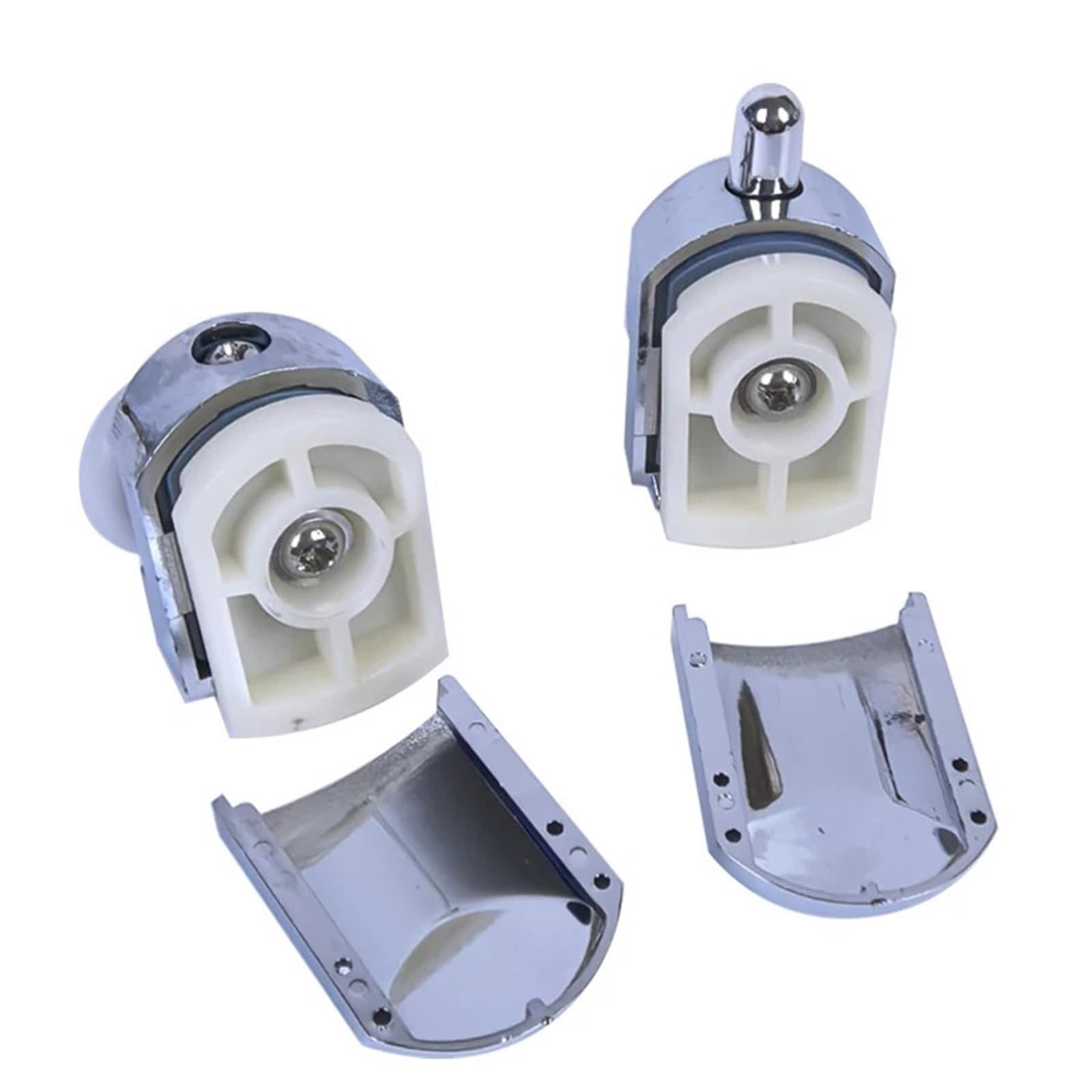 Duschkabinenrollen 4 Stück Duschtürrollen, Radläufer, Badezimmer-Schiebetürschienenrollen, 23 Mm 25 Einzelläufer-Duschtürrollen(25 upper part big)