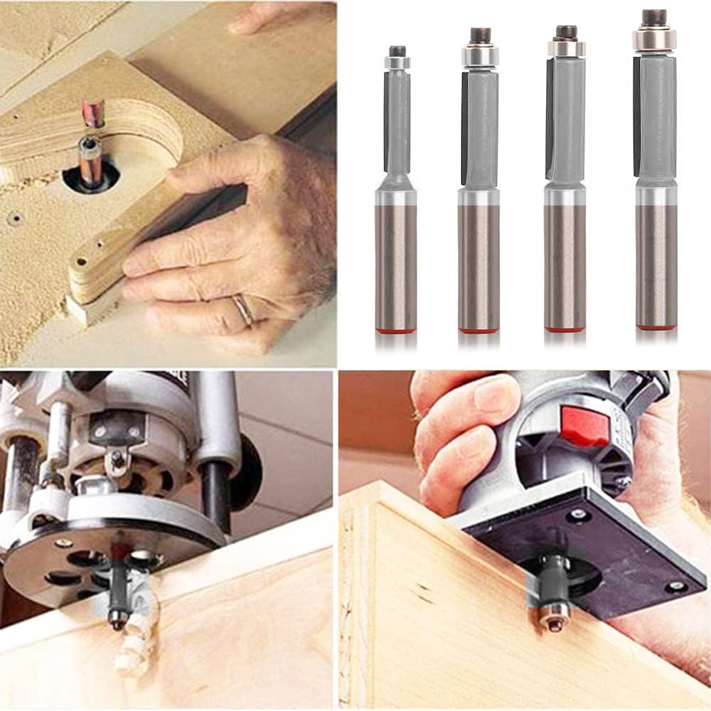Flush Router Cutters Snapklik.com : Flush Trim Router Bits 1/2