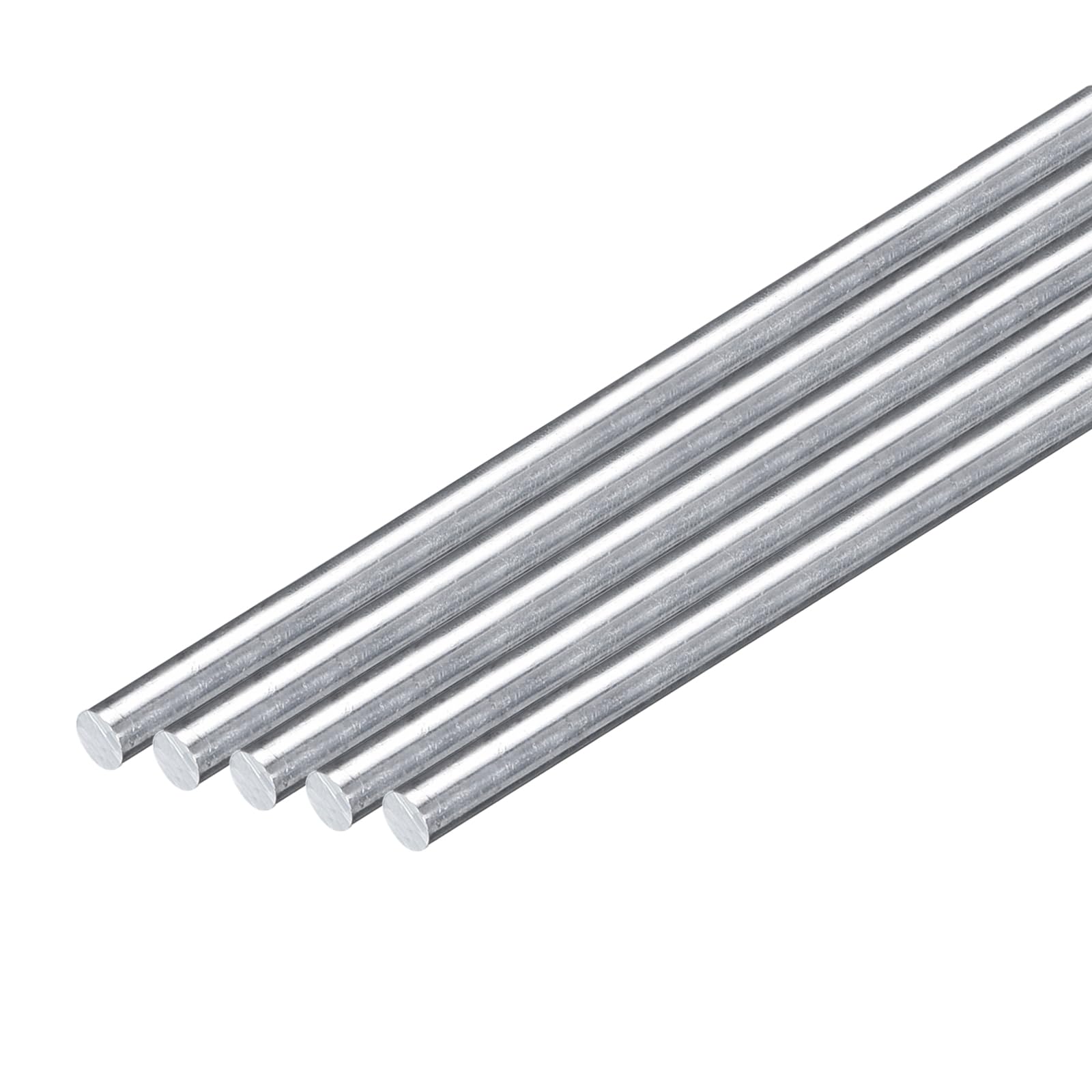 sourcing map Lot de 10 tiges rondes en aluminium 6063 de 5 mm de diamètre, 305 mm de long, pour l'industrie, la construction, les loisirs créatifs