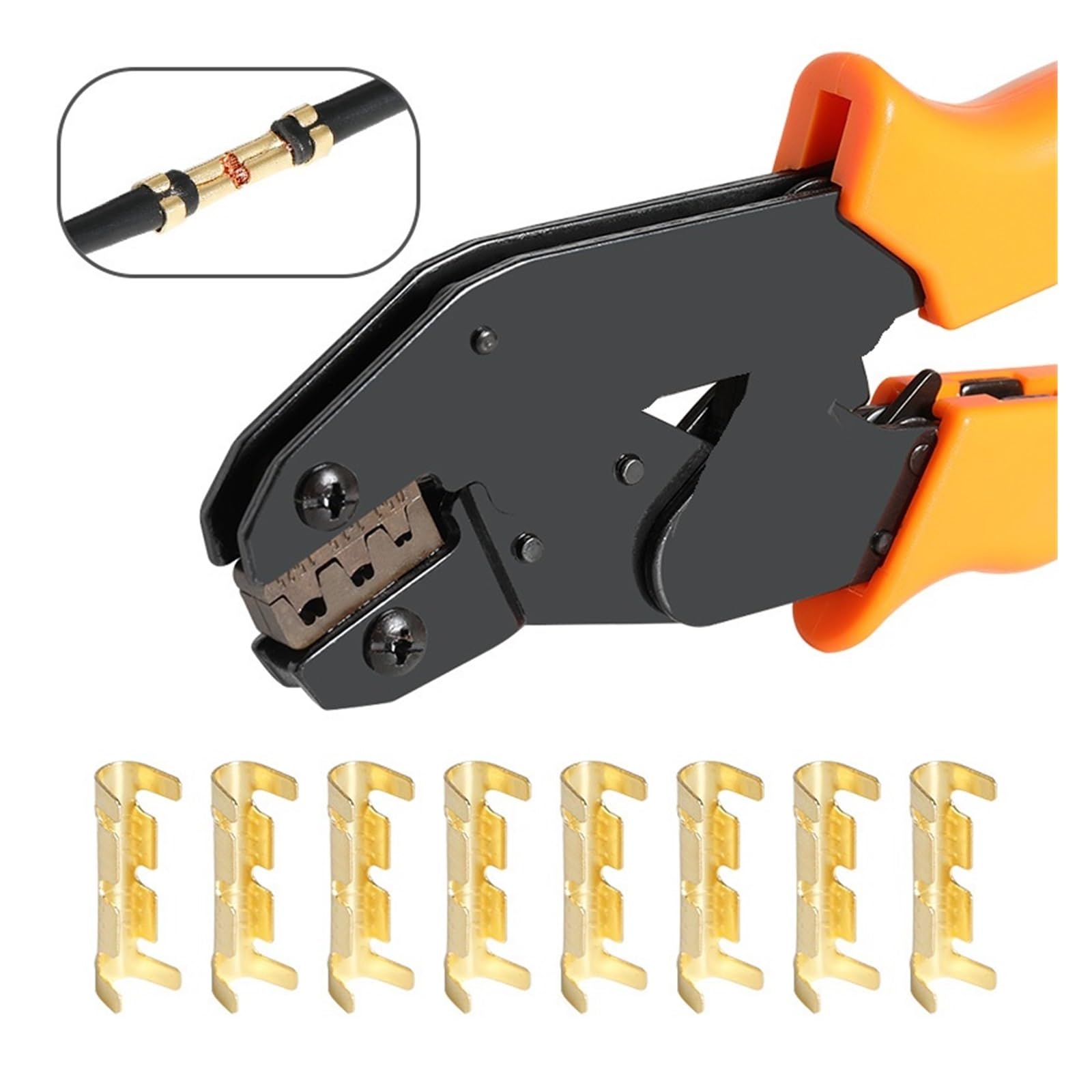 Lot de 300 cosses à sertir en forme de U 0,5 à 1,5 mm² et tube thermorétractable