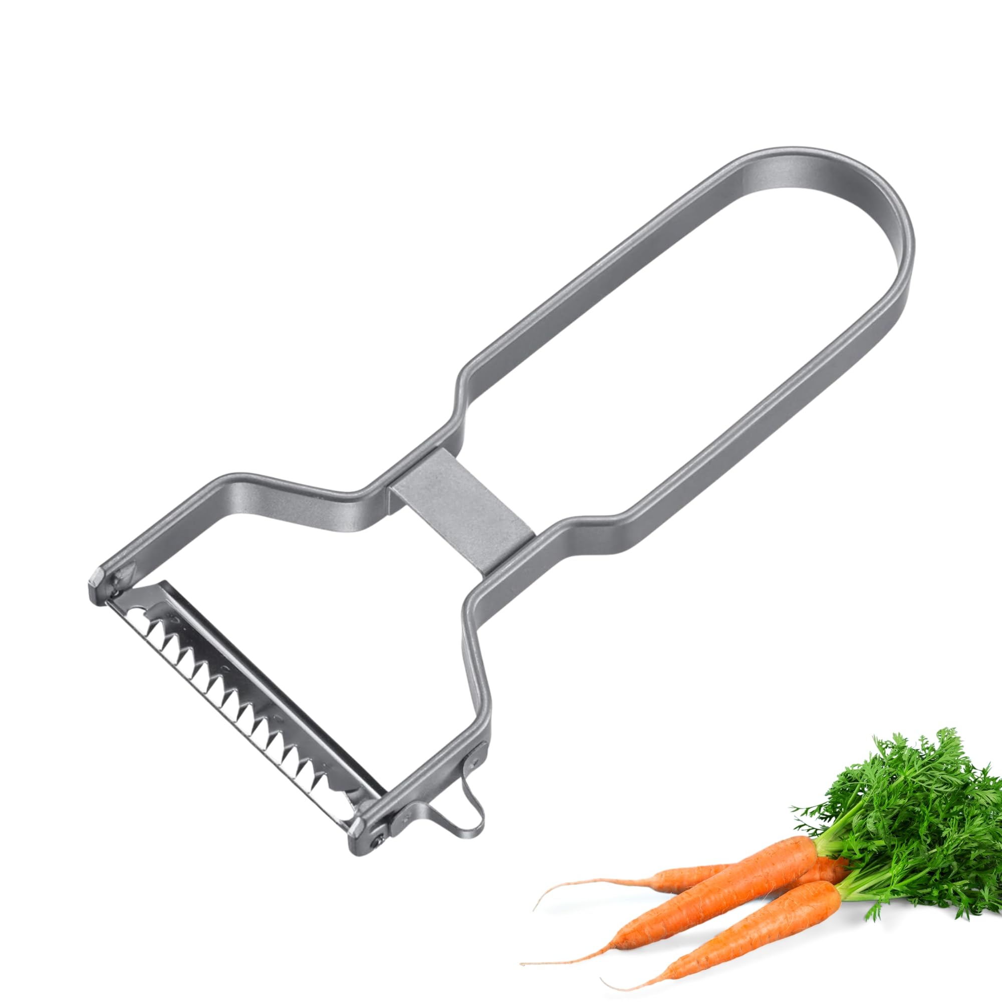 Westmark Sparschäler Julienne – Dünne Gemüsestreifen für Suppen- & Wok-Perfektion schneiden leicht gemacht, scharfe Klinge für Rechts- & Linkshänder – Robuster Edelstahl