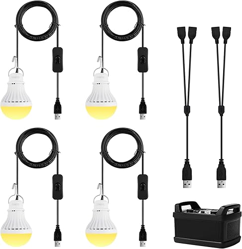 Onite Bombilla LED USB bombilla de campamento portátil alto brillo bajo consumo de energía adecuada para cortes de energía temporada de huracanes