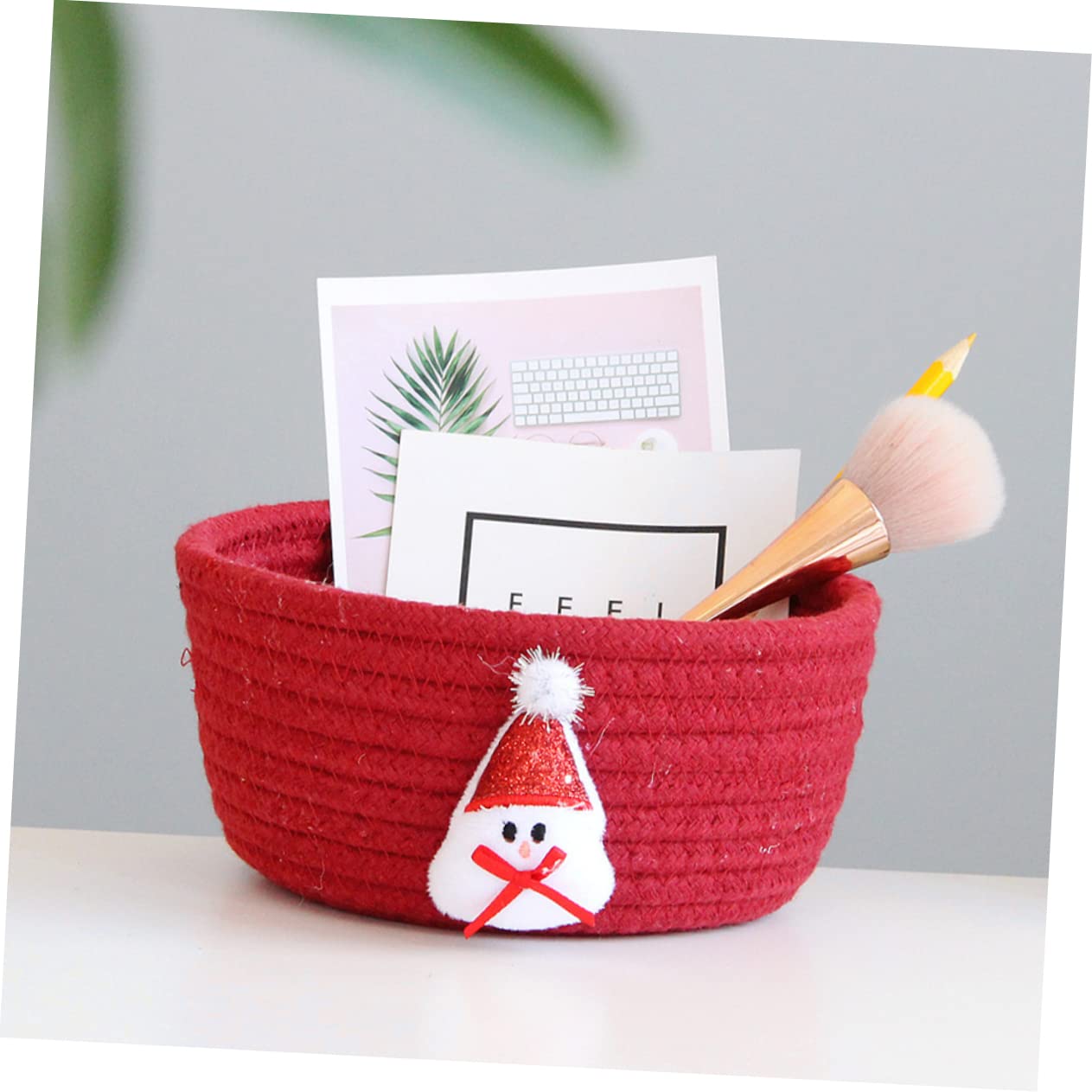 Cabilock 3piezas Cesta De Almacenamiento Decorativa De Algodón Diseño De para Navidad Organizador para Dulces Velas y Cosméticos para Decoración De Fiestas y Almacenaje El Hogar