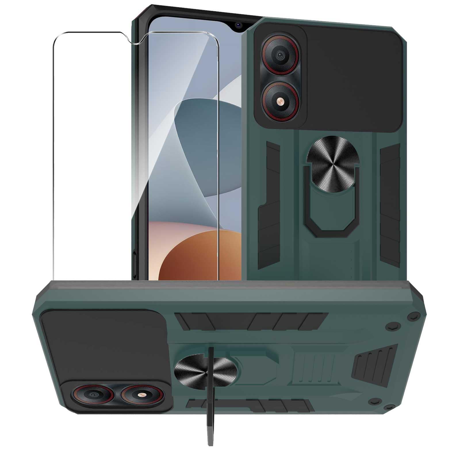 DESSEN Cover per ZTE Blade A54 - Liquido Silicone Custodia Antiurto Protezione Case Sottile e Morbida TPU Bumper con Fodera Microfibra Antigraffio, Blu