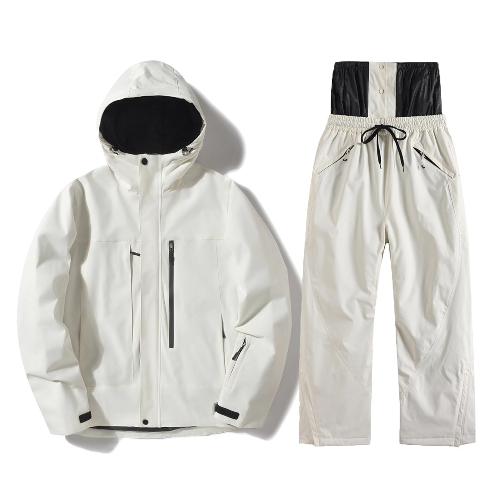 Tuta da sci da uomo, 2 pezzi, impermeabile, invernale, calda, antivento, per sci, sci, snowboard, giacca e pantaloni
