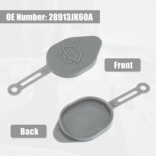 Miniatura 4 de X AUTOHAUX 2 unids 28913JK60A - Cubierta gris para tapa de depósito de líquido para parabrisas de coche Nissan 350Z 370Z Cube