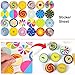 24 PCS Light Up Mini Spinning Tops LED Hand Spinners Toys with Colorful DIY Stickers Design Your Own - Novelty Bulk Stocking Stuffers Party Favors