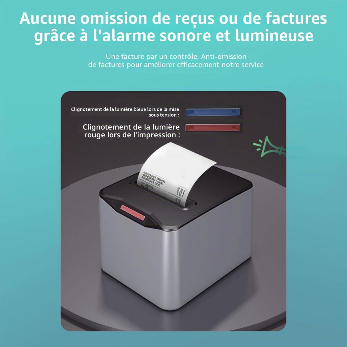 Imprimante thermique pour reçu 80 mm Cutter Automatique Restaurant Cuisine POS USB Série LAN WiFi Bluetooth Carte Bureau Prise UE Durable