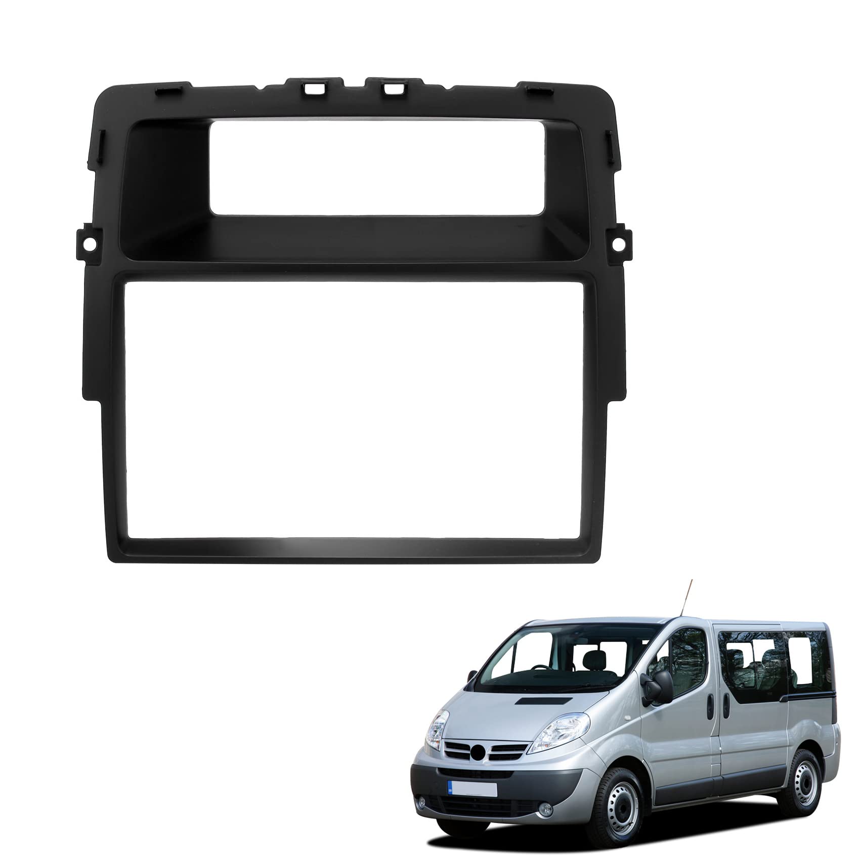 Fascia D'Autoradio 2 pour Primastar Opel Vivaro Trafic II Panneau de Cadre D'Installation Garniture de Plaque Frontale DVD