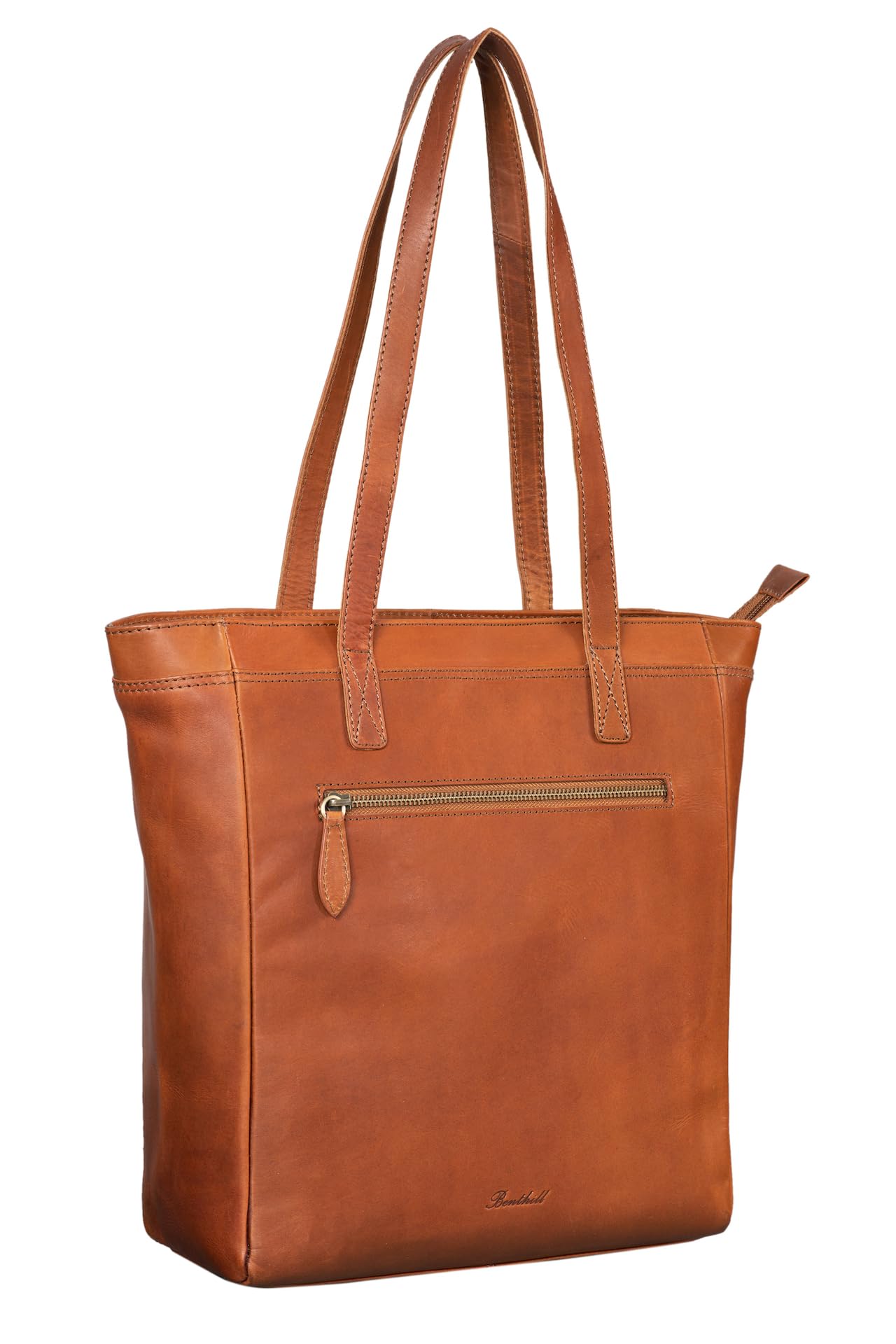 Sac Bandoulière Vintage En Cuir Vert - France - Très Bon état - Style Rétro Femme