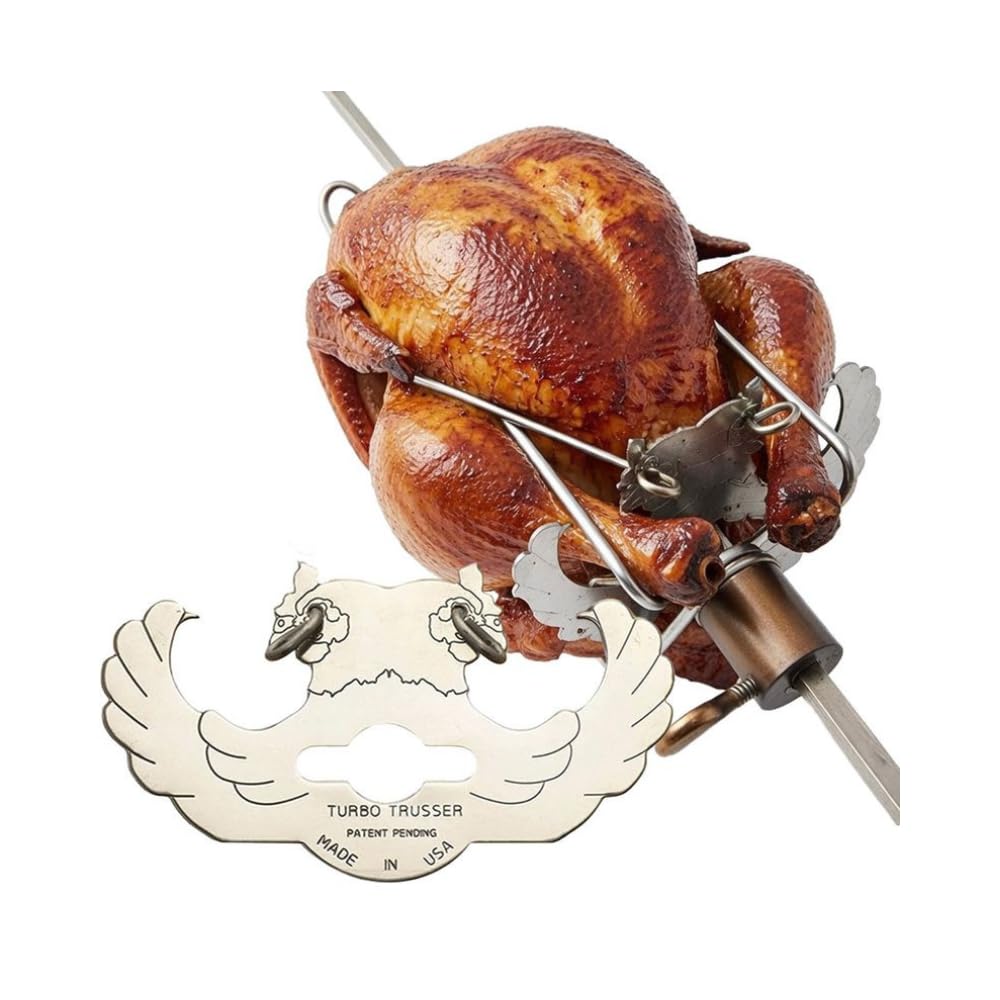 Turbo Trusser for Chicken I As Seen on Shark Tank I Cooks Evenly & Makes Meat Juicier I Easy-to-Use & Dishwasher Safe I for Ovens, Smokers, Roasters, Grills, Rotisseries, Air Fryers & Deep Fryers
