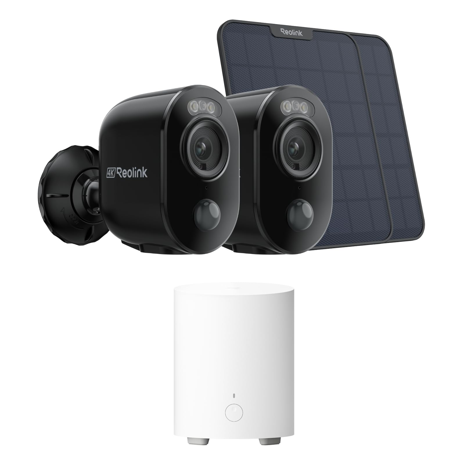 Reolink Argus 3 Ultra 4K Solar Camera & Home Hub Mini Kit | Wireless Security System with Local Storage, No Monthly Fee, Color Night Vision, AI Detect