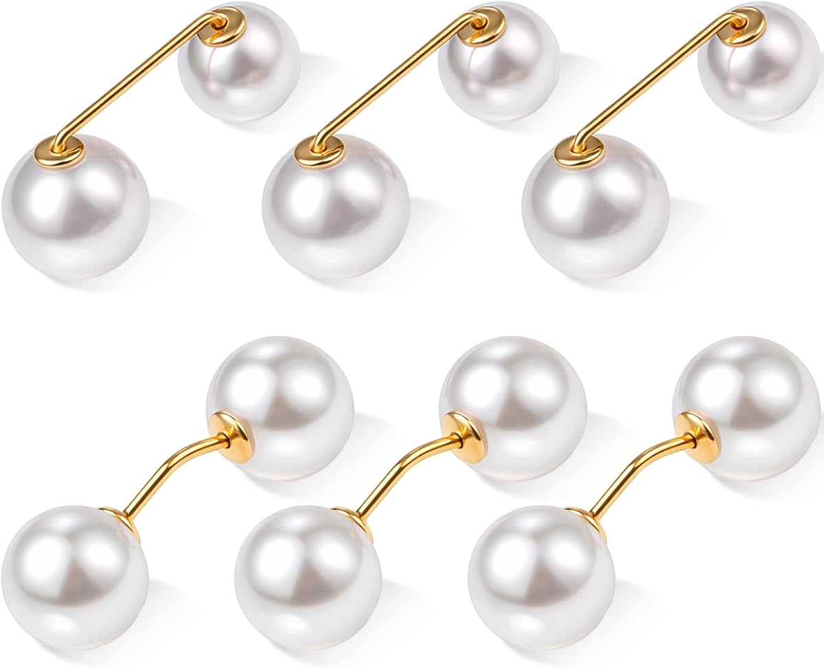 WILLBOND 6 Pcs Pearl Brooch Pins for Women