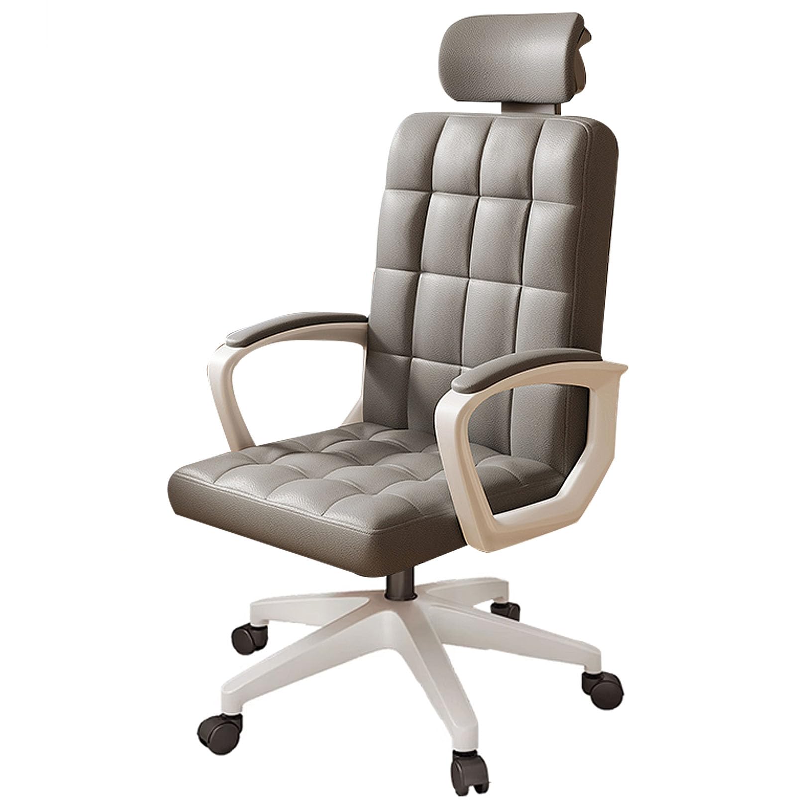 Chaise d'ordinateur à dossier haut inclinable avec soutien lombaire actif