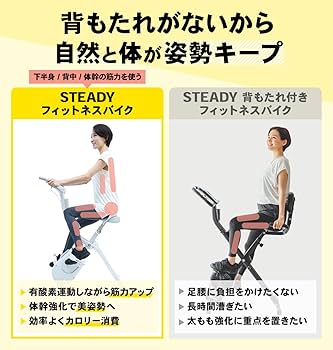 Amazon.co.jp: STEADY フィットネスバイク エアロバイク 【独自