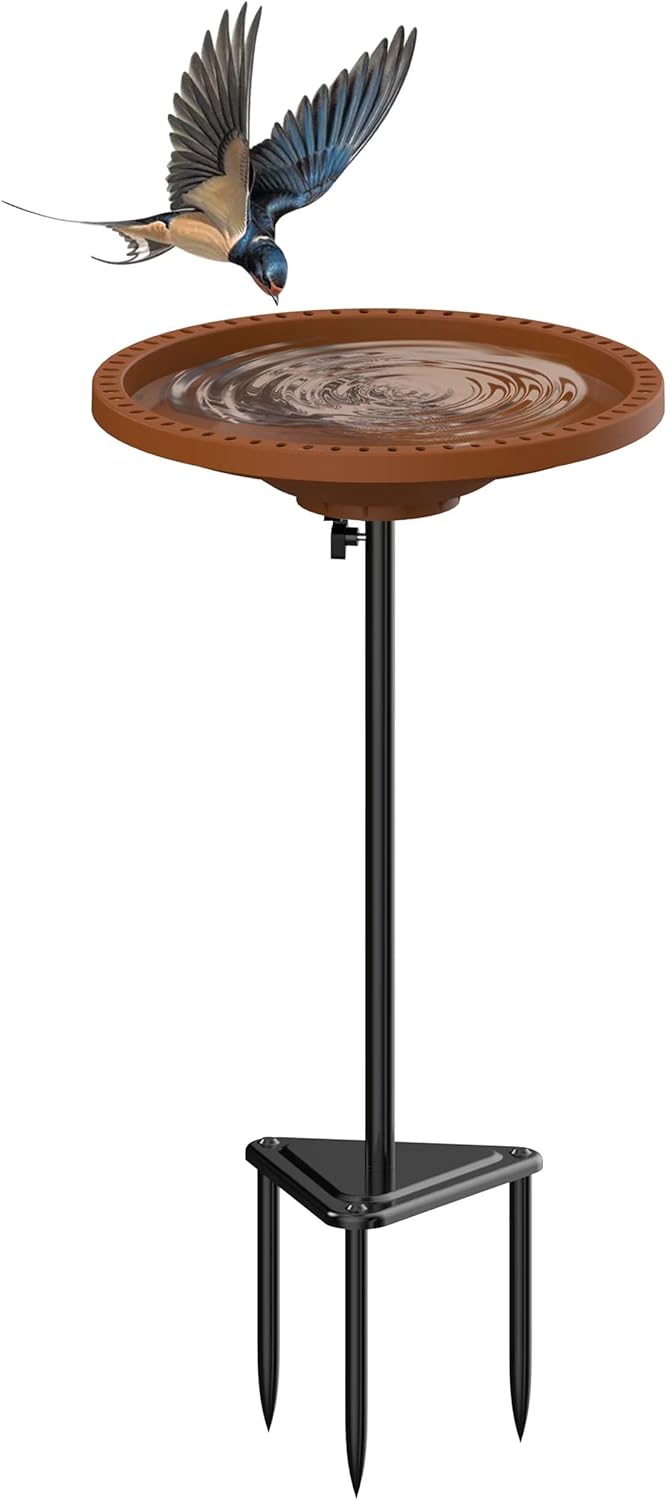 WiwiIron Bird Baths for Outdoors Heavy Duty, 38.5 in