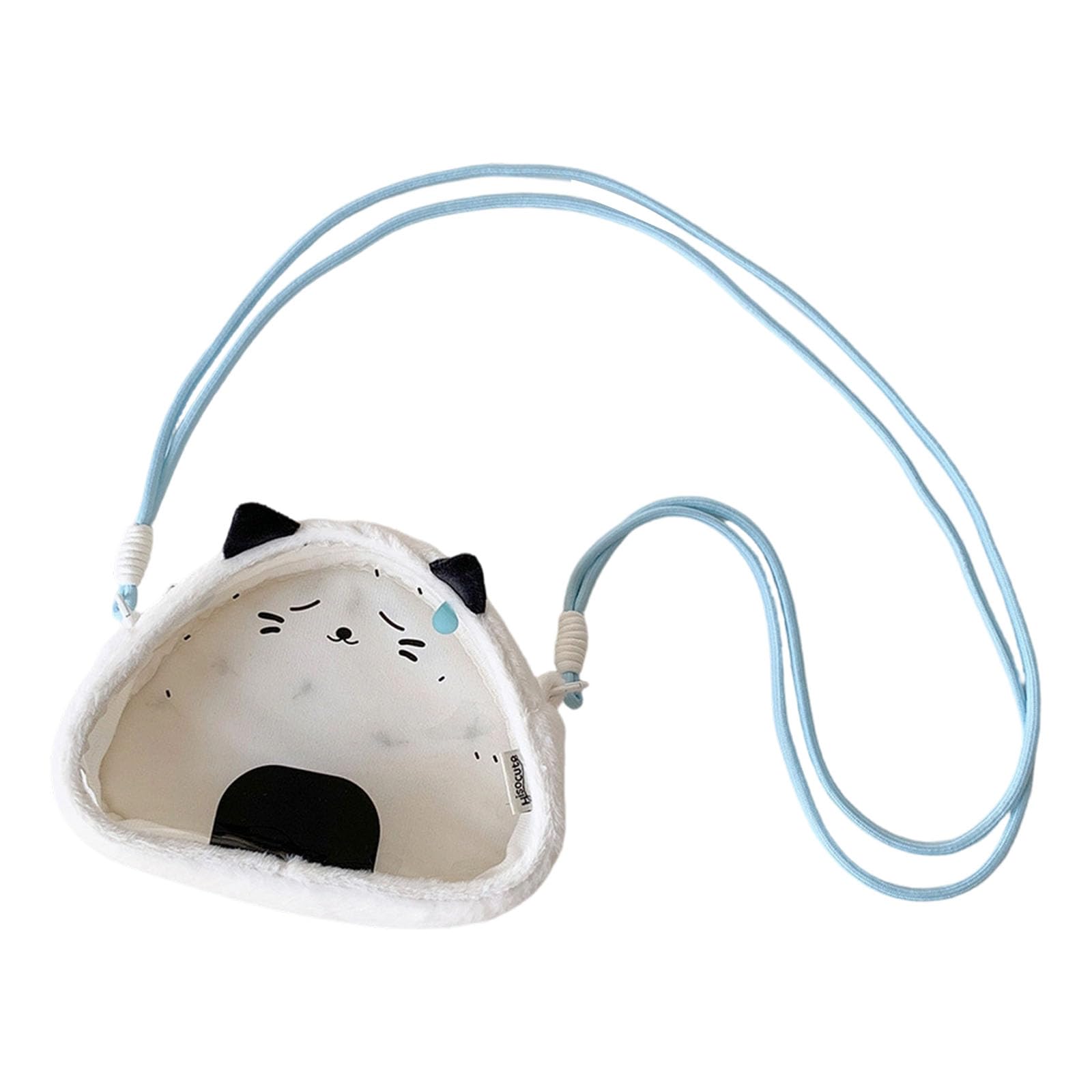 Cartoon Rice Ball Designs Storage Organiser Large Capacity Plush Itabag Transparency Toy Bag for Travel Use Cartoon Bag