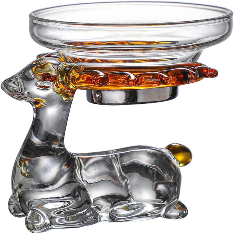 XIALON 3.3inch Deer Base Shape Glass Tea Filter Creative Kung Fu Tea Strainers Tea Ceremony