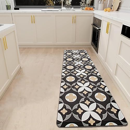 Tapetes acolchados gruesos antifatiga para el suelo, tapete de cocina de espuma viscoelástica antideslizante  Base de PVC antideslizante para