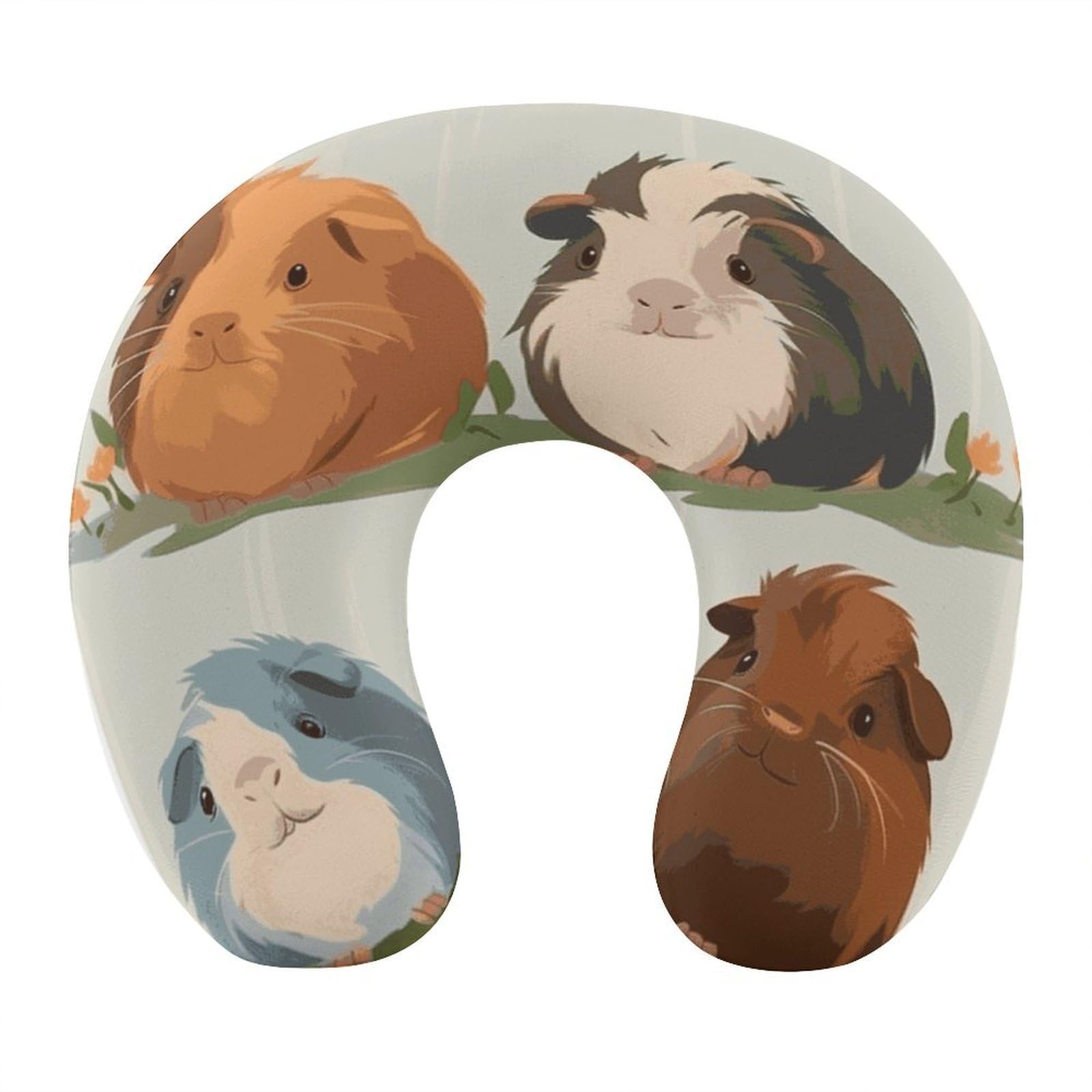 Smiling (8) Cuscino a forma di U, nucleo in memory foam, cuscino per fornire supporto per il collo, cuscino da viaggio, adatto per aerei, auto, case e uffici.