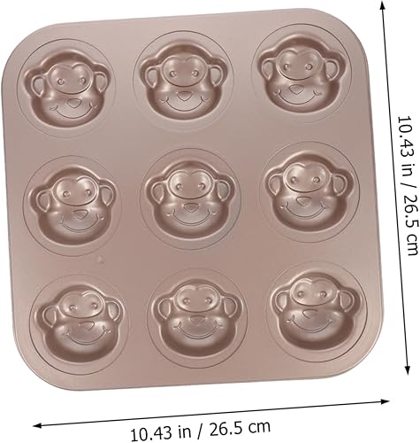 Miniatura 4 de Mikinona Molde para pastel de mono, molde para tartas de galletas, mini molde para donas, cajas para fresas con chocolate, molde para hornear