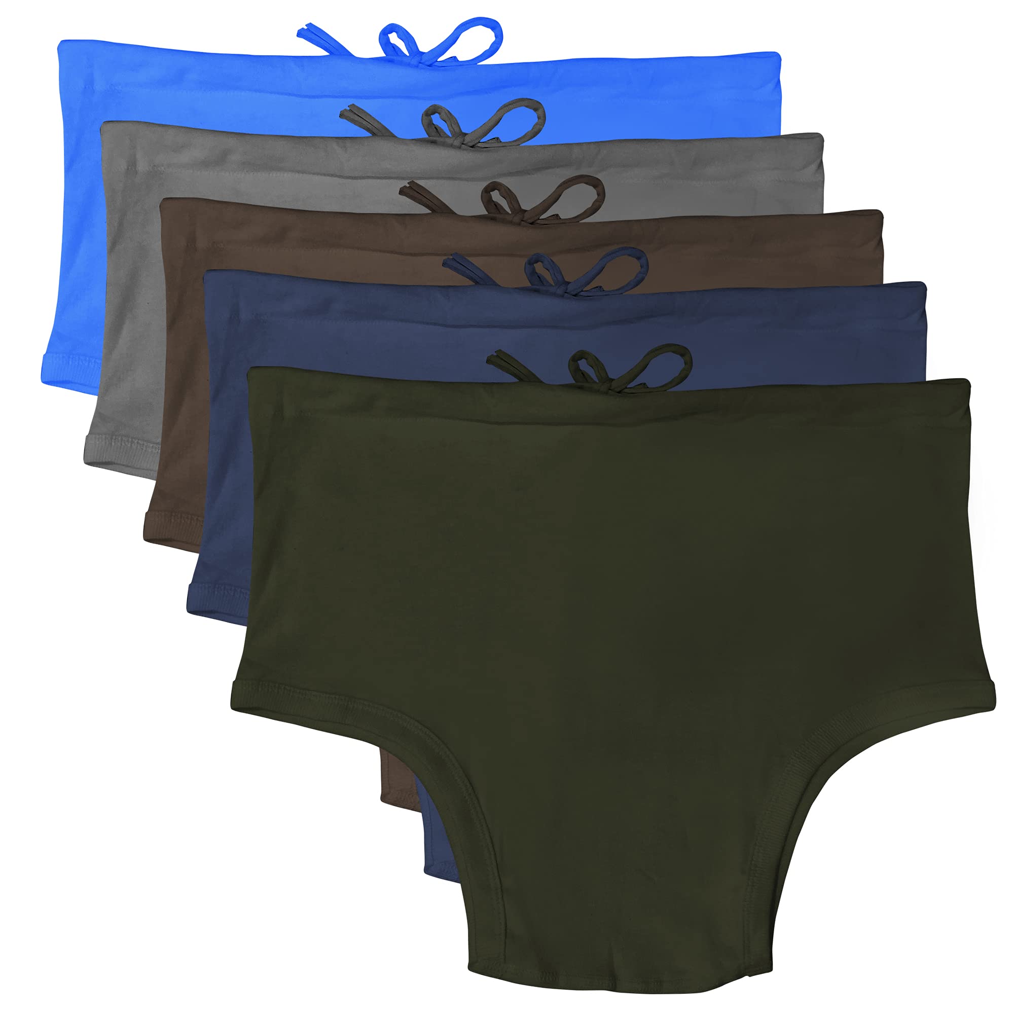 Men's Multi-Colored Interlock Cotton Cut Underwear with Strings (Nada Underwear) (Pack of 5; Colours May Vary)