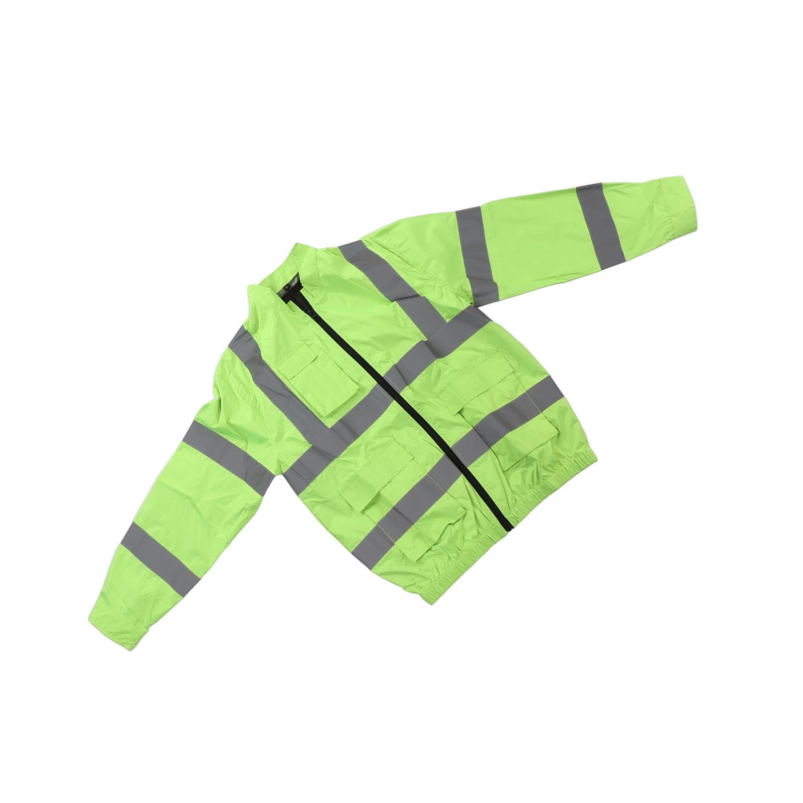Alomejor Chaqueta de Ventilador de Protección Solar de Refrigeración con Ventilador Desmontable para Trabajadores de la Construcción (verde fluorescente)