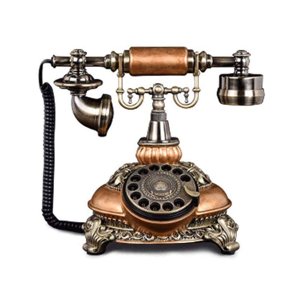 Telefon - klasyczny telefon retro w stylu vintage, staromodny obrotowy z tarczą obrotową, antyczny stacjonarny ，Telefon w stylu vintage