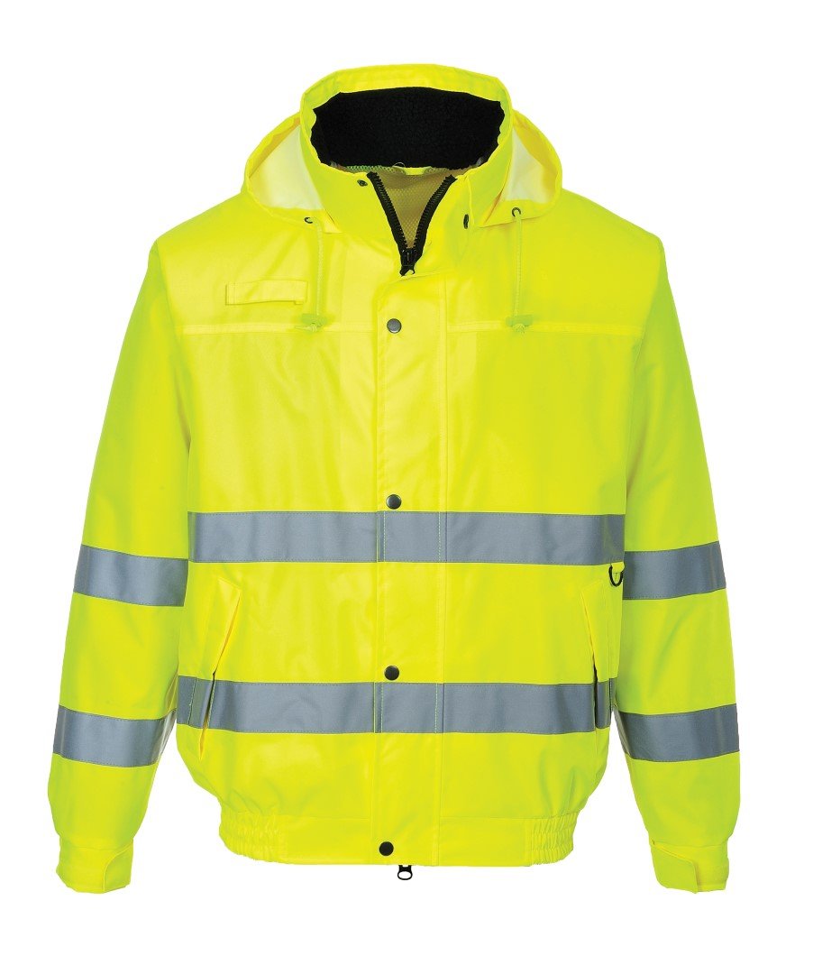 Portwest Cazadora Alta-Visibilidad Lite Bomber, Tamaño: L, Color: Amarillo, S161YERL