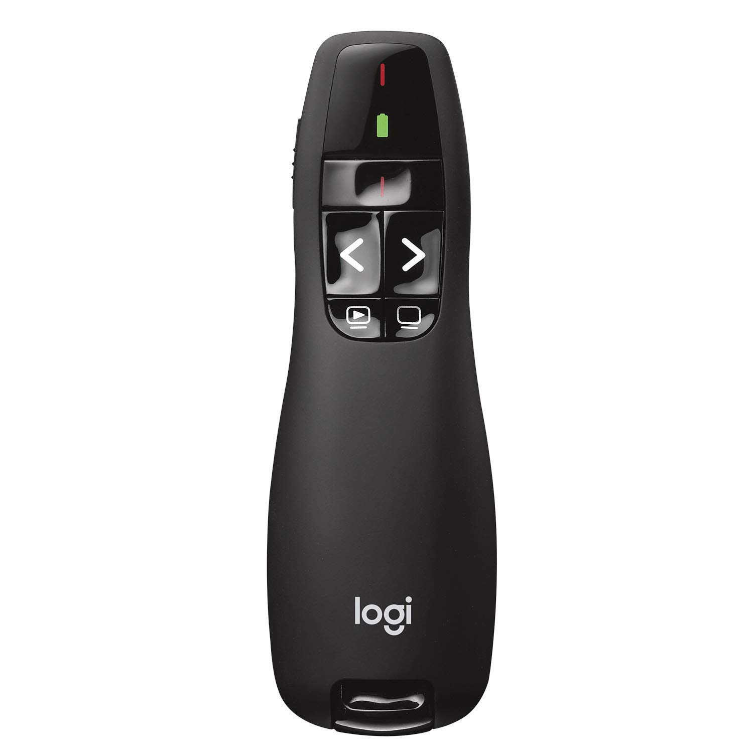 Logitech R400 Presenter, Kabellose 2.4 GHz Verbindung via USB-Empfänger, 15m Reichweite, Roter Laserpointer, - Schwarz (Reconditionné)