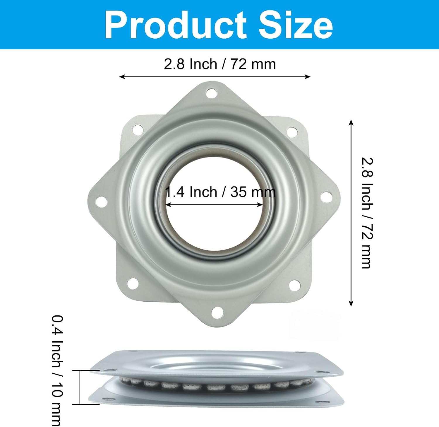 2 Pcs 3 Inch Lazy Susan Turntable Bearings