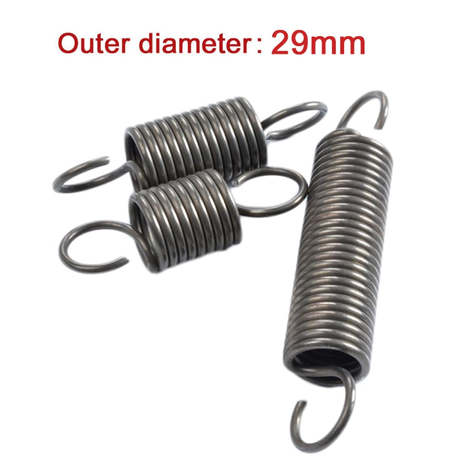 Xiaohu Sostituzione della Molla di Tensione del Metallo 1pcs Extension Spring 65mn Acciaio Acciaio Diametro a Molla Diametro 1.0mm Diametro Esterno 29mm Lunghezza 100mm-500mm