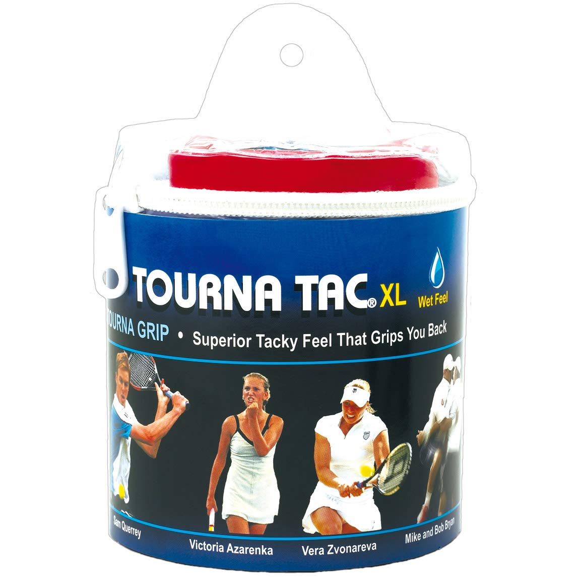 Unique Overgrip Tourna TAC Tour 30er - Mango de Raqueta de Tenis, Color Blanco, Talla Standard