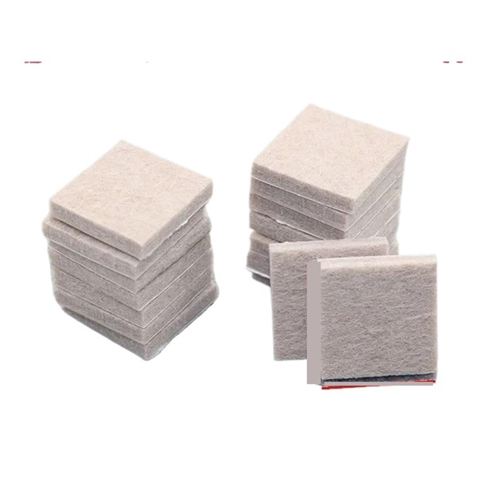 Self Adhesive Floor Protector Pad, Felt Chair Leg Pads 3-5mm Thick Non-Slip Self-Adhesive Mute Floor Scratch(5mm-Square-50Pcs)