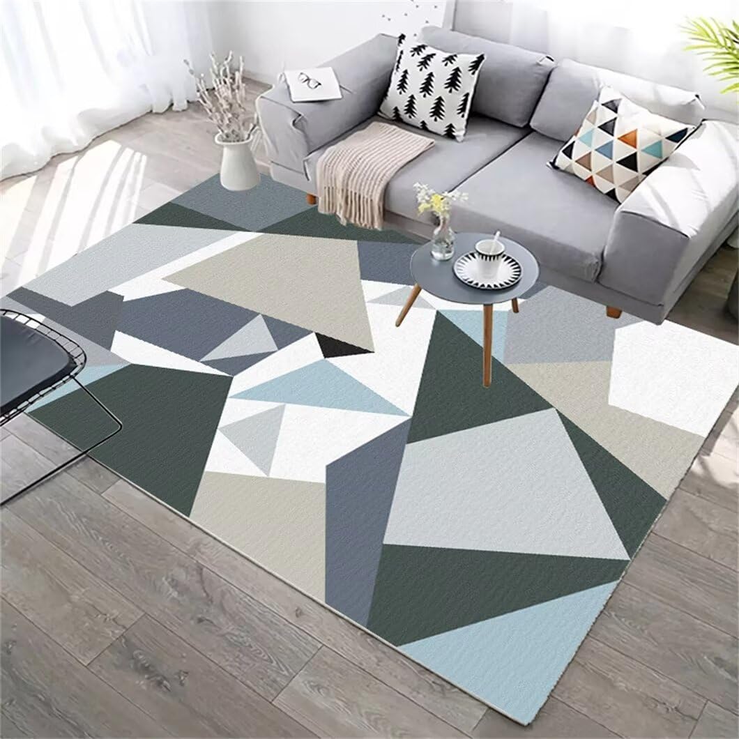 Tapis de sol bleu grand format 100x160 cm lavable en machine pour chambre