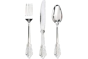 WDF 360 Pieces Bulk Silverware Metal - Embellish Your Dining Experience
