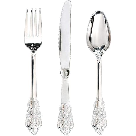 WDF 360 Pieces Bulk Silverware Metal - Embellish Your Dining Experience