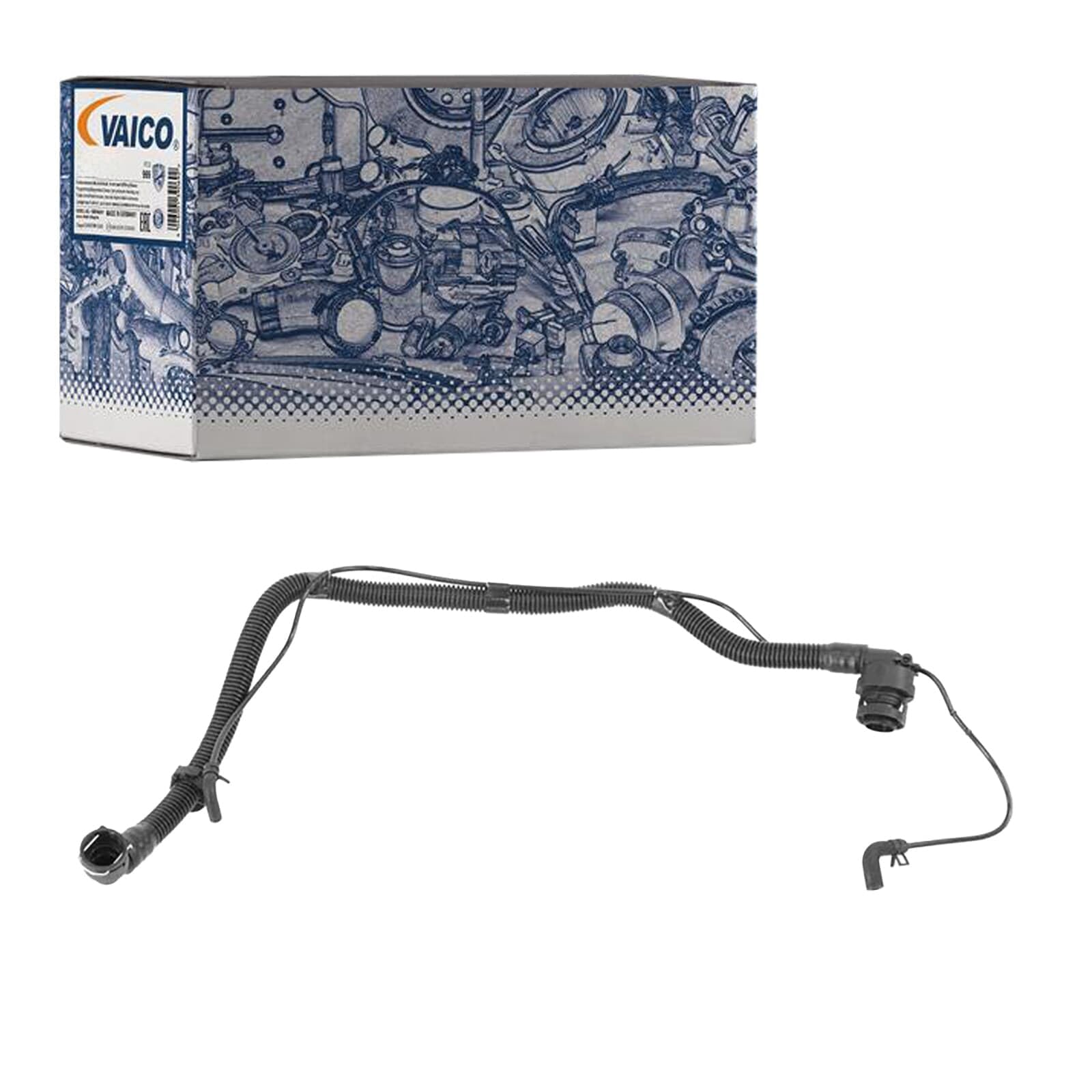 VAICO V40-2287 Tubo flexible ventilación bloque motor negro