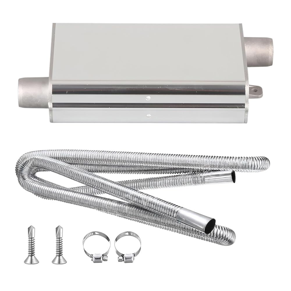 24 mm Silenziatore Scarico, Silenziatore per Tubo di Scarico, silenziatores del Riscaldatore di Parcheggio con Tubo di Scarico da 200 cm, Kit Silenziatore per Riscaldatore da Parcheggio