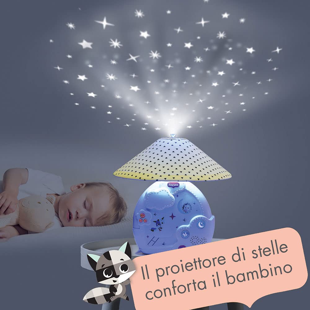 Tiny Love Magical Night Giostrina Musicale Neonato con Proiettore Stelle e Luce Notturna, Carillon Lettino con 9 Melodie per 30 minuti di musica, 0m+, collezione Magical Tales