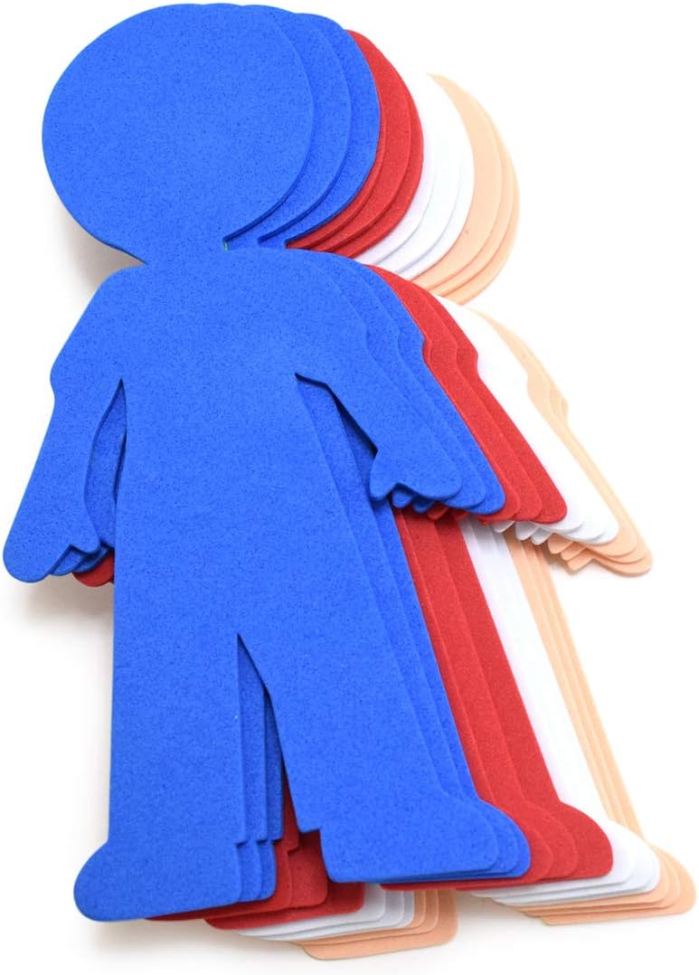 Foam Shapes 6 Large Foam Cutouts 144 Pieces in Assorted Colors, Boys Children Kids
