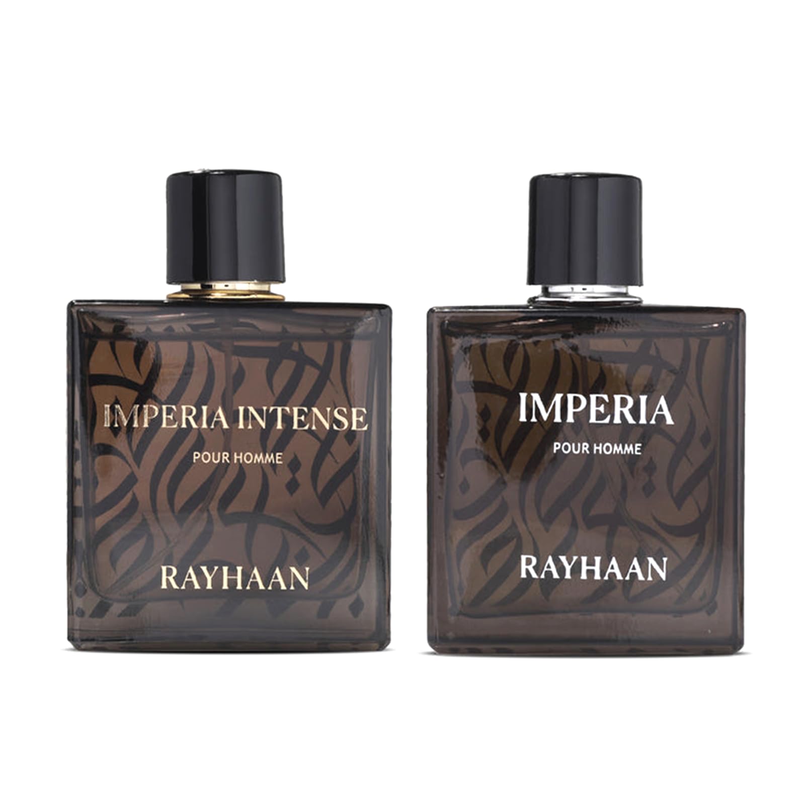 RAYHAAN2-Piece Fragrance Bundle for Men, (3.4 Oz Imperia Eau De Parfum Spray + 3.4 Oz Imperia Intense Eau De Parfum Spray)