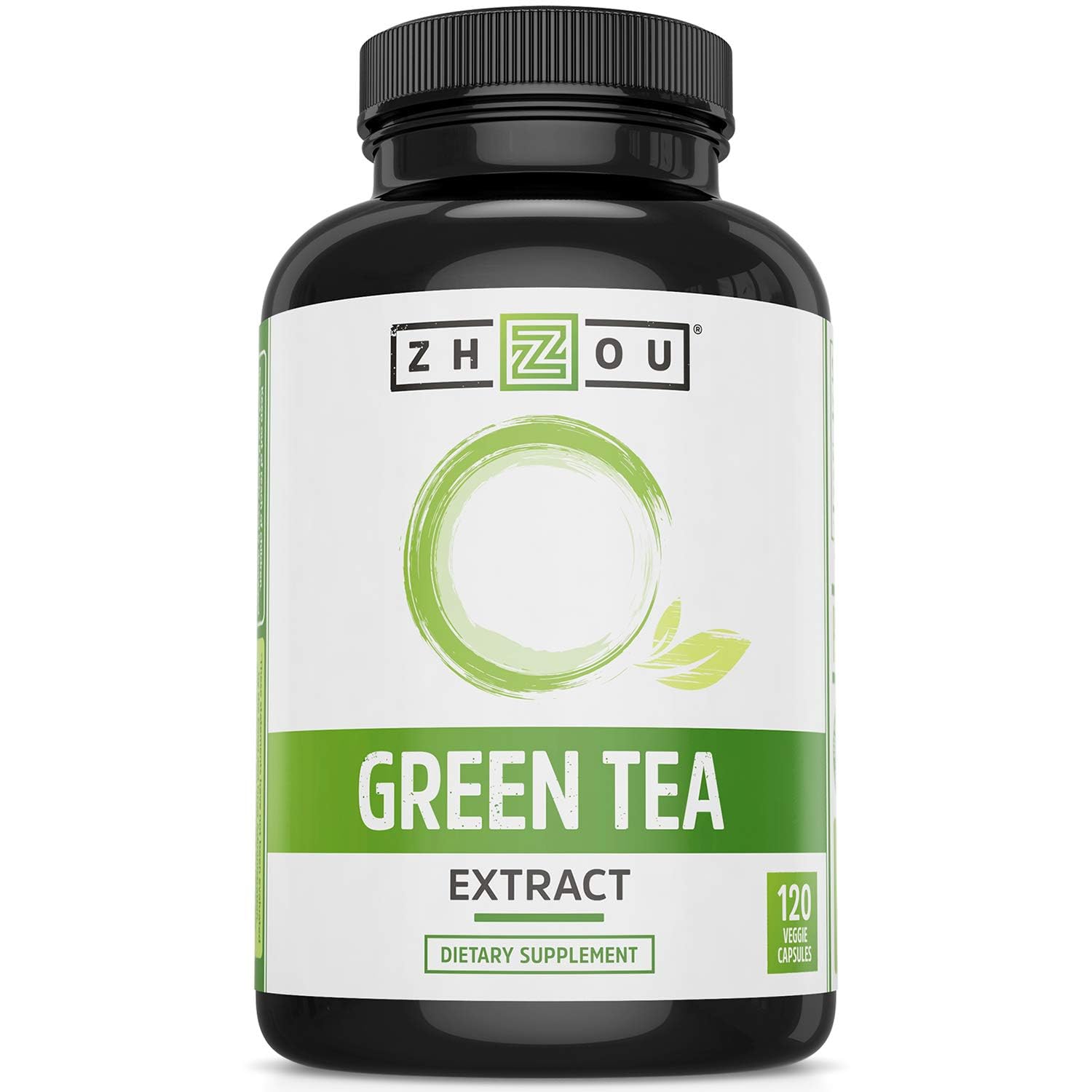 Zhou Nutrition Green Tea Extract Supplement - Green Tea & ECGC for Women & Men, Clean Caffeine Energy, Antioxidant Support, 500mg Per Serving - 120 Vegan Friendly Capsules